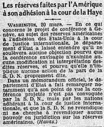 Le Matin 1926 03 21 Le rapport de M. Houghton sur la situation de l'Europe
