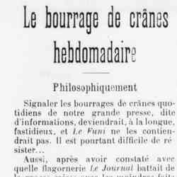 Le Funi 1926 03 28 Signaler les bourrages de crânes quotidiens de notre grande presse