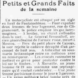 Le Funi 1926 03 28 Petits et Grands faits de la semaine