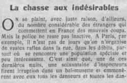 Le Petit journal illustré 1926 04 11 La chasse aux indésirables