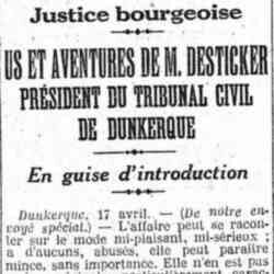 L'Humanité 1926 04 18 Contre les abus du magistrat Desticker