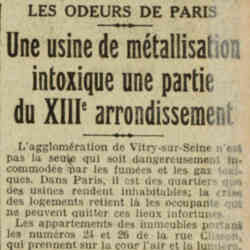 LOeuvre 1926 04 18 Une usine de métallisation intoxique une partie du XIIIème arrondissement