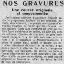 v Le Petit journal illustré 1926 04 18 Nos gravurs une course mouvementée
