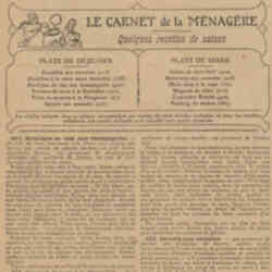 v Le Petit écho de la Mode 1926 04 18 Les recettes hebdomadaires du Grillon du foyer et de La Bignole