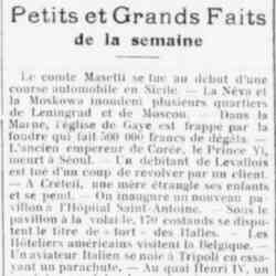 Le Funi 1926 05 09 Petits et grands faits de la semaine