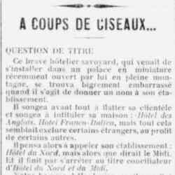 Le Funi 1926 05 09 A coups de ciseaux Question de titre... Pour faire tomber la pluie... Pour s'orienter dans les bois