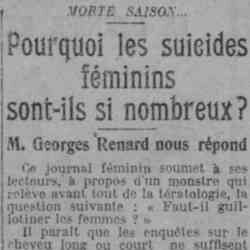 v Paris soir 1926 05 09 Pourquoi les suicides féminins sont-ils si nombreux