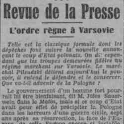 LHomme libre 1926 05 15 La revue de presse de l'Homme Libre