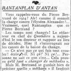 v LHumanité 1926 05 16 Rantanplan d'antan, Les infos diverses de l'Humanité