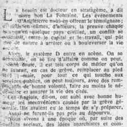 v Le Petit journal illustré 1926 05 16 À propos de la grève anglaise : comment remédier aux conflits sociaux. Le fait du jour par Ernest Laut