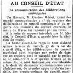 v Journal des débats 1926 05 23 Communication des délibérations municipales