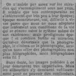 v LHomme libre 1926 05 22 Il semble que nos contemporains ne s'intéressent que très peu à leur époque. La vie qui change