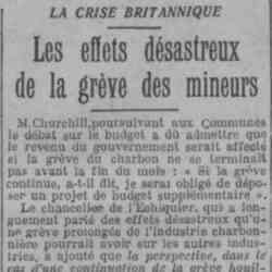 LHomme libre 1926 05 22 Effets désastreux de la grève des mineurs