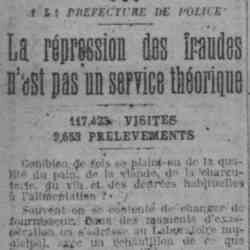 Paris soir 1926 05 25 La répression des fraudes n'est pas un service théorique