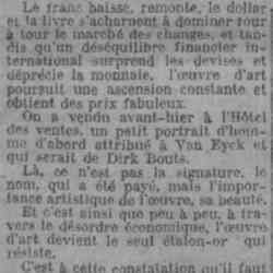 Paris soir 1926 05 30 L'oeuvre d'art poursuit une ascension constante et obtient des prix fabuleux