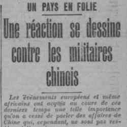 v LHomme libre 1926 06 01 Une réaction se dessine contre les militaires chinois