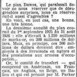 Le Matin 1926 06 06 La France va recevoir 25 million de dollars