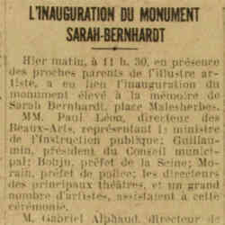 v Excelsior 1926 06 13 05 Monument Sarah Bernhardt