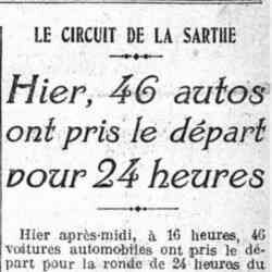 LHumanité 1926 06 13 Le circuit de la Sarthe
