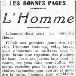 L'Humanité 1926 06 13 L'Homme texte de Marguerite Yourcenar