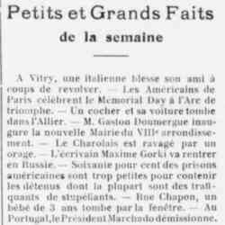 v Le Funi 1926 06 13 02 Petits et grands faits de la semaine 13 juin 1926