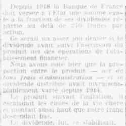 Le Quotidien 1926 06 13 Le bilan caché de la banque de France