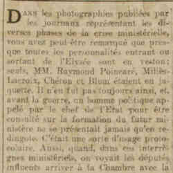 Excelsior 1926 06 20 La tenue vestimentaire des hommes politiques