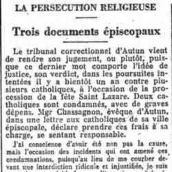 L'Action française 1926 06 20 Les évêques se font entendre