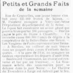 Le Funi 20 juin 1926 Petits et grands faits de la semaine