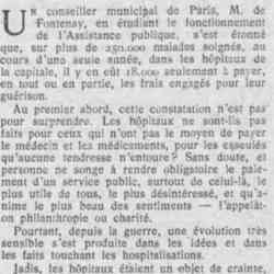 Le Petit Journal illustré - 20 juin 1926 Hôpitaux d'aujourd'hui. Leurs services sont de plus en plus appréciés