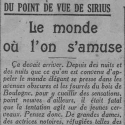 Le monde où l'on s'amuse