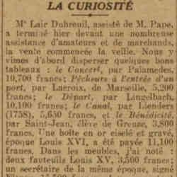 Excelsior -27 juin 1926 la curiosité à l'hôtel Drouot