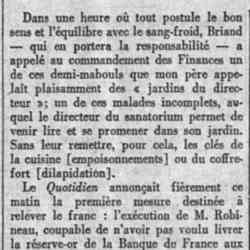 L'Action Française -27 juin 1926 Caillaux, salonnards et Rubicon