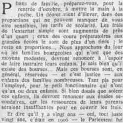 Le Petit journal illustré -27 juin 1926 Augmentation des frais d'études dans les lycées et les facultés