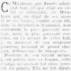 Le Quotidien - 27 juin 1926 Mirabeau fut-il un brigand de grand chemin