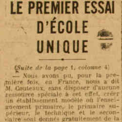 La première école unique en France