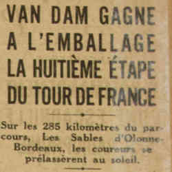 La huitième étape du Tour de France