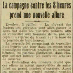 La campagne contre les 8 heures