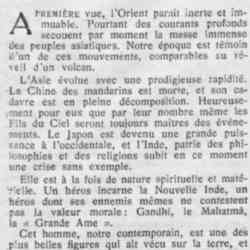 Gandhi, le Mahatmâ, la « Grande Ame »