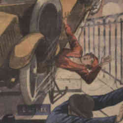 Un camion dans l'escalier du métro