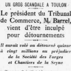 Le président du Tribunal de Commerce inculpé pour détournement