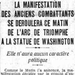 La manifestation des anciens combattants n'aura aucun caractère politique