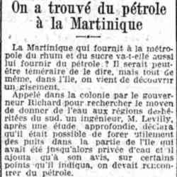 On a trouvé du pétrole à la Martinique
