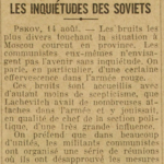 Effervescence dans l'armée rouge. Désordres à Odessa et à Moscou