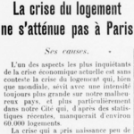 La crise du logement ne s'atténue pas à Paris
