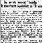 Les soviets veulent "liquider" le mouvement séparatiste en Ukraine