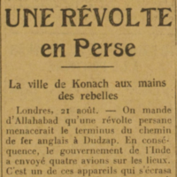 Une révolte en Perse