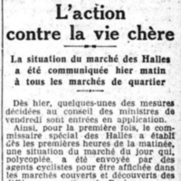 L'action contre la vie chère