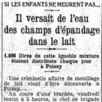 L'eau des champs d'épandage dans le lait