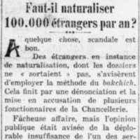Faut-il naturaliser 100.000 étrangers par an